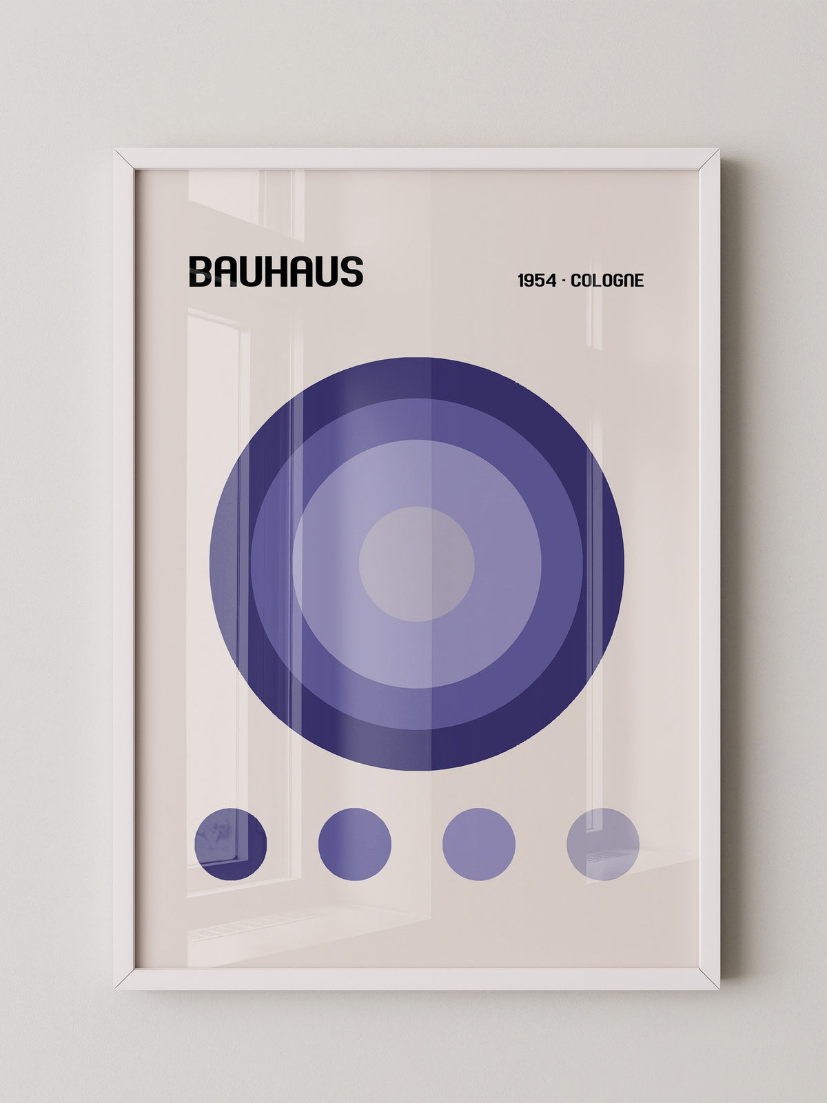 Blaue Kreise Retro Design