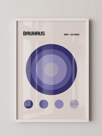 Blaue Kreise Retro Design