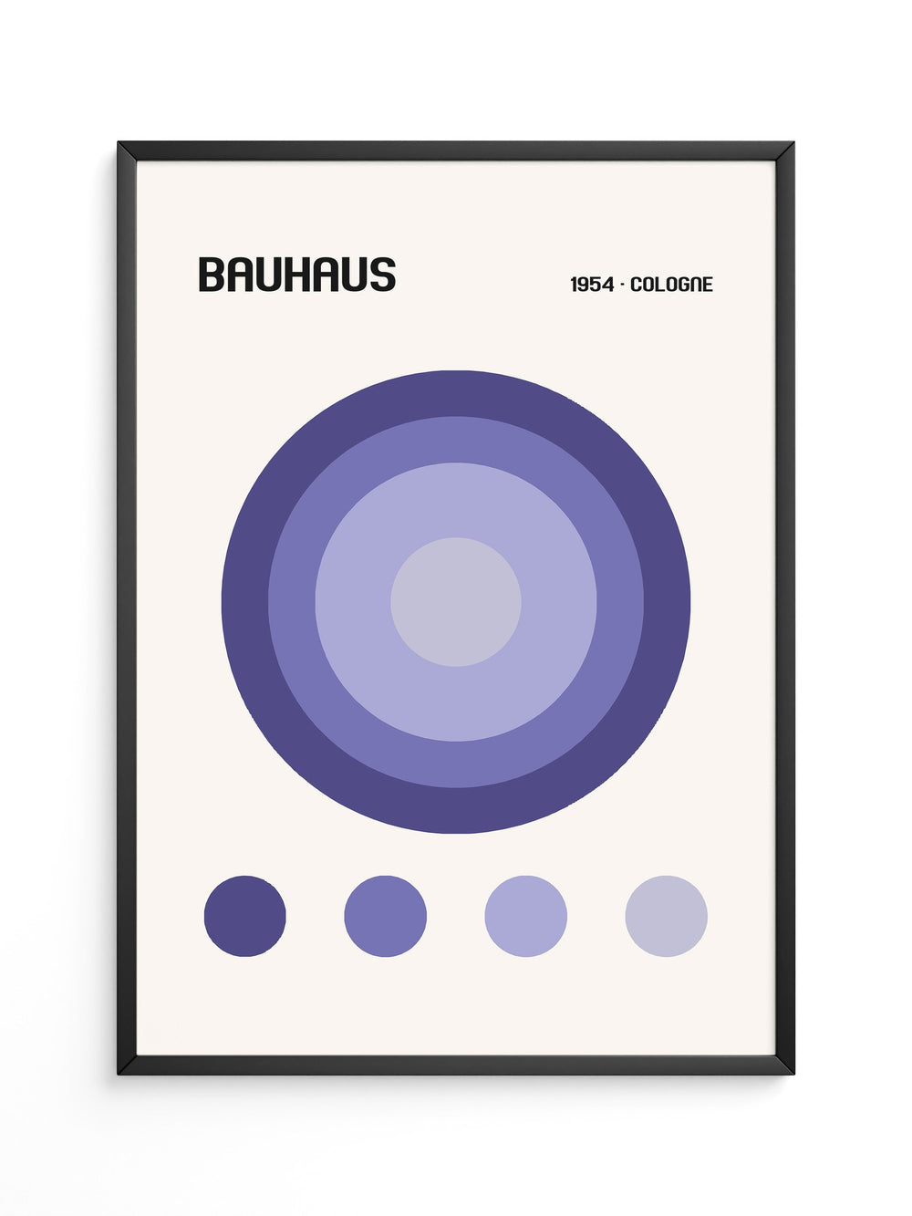 Blaue Kreise Retro Design