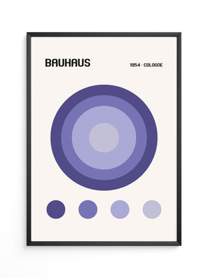 Blaue Kreise Retro Design
