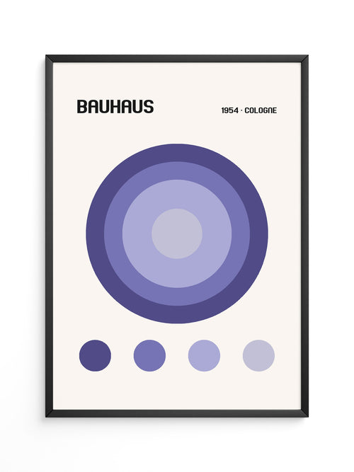 Blaue Kreise Retro Design