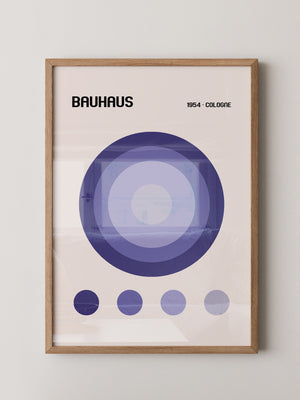 Blaue Kreise Retro Design
