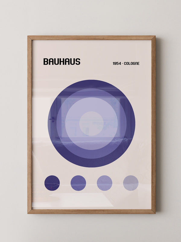 Blaue Kreise Retro Design
