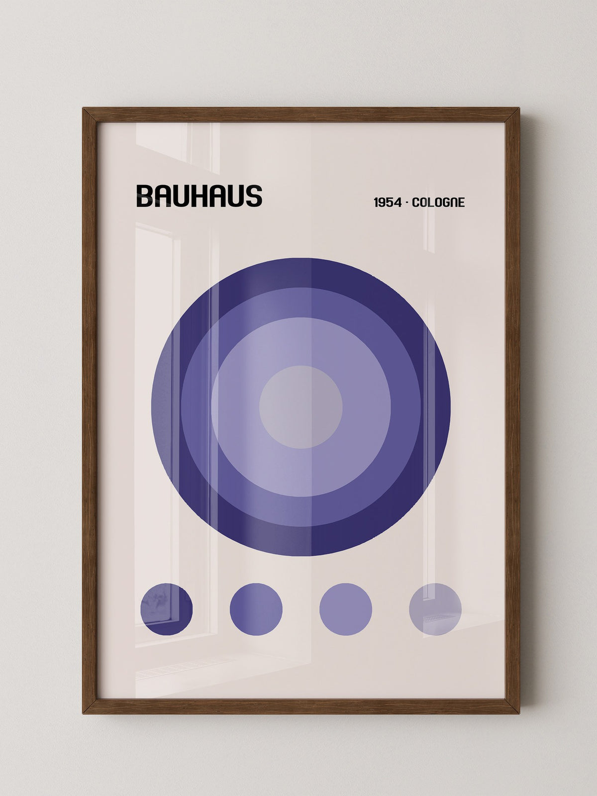 Blaue Kreise Retro Design