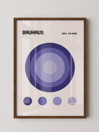 Blaue Kreise Retro Design