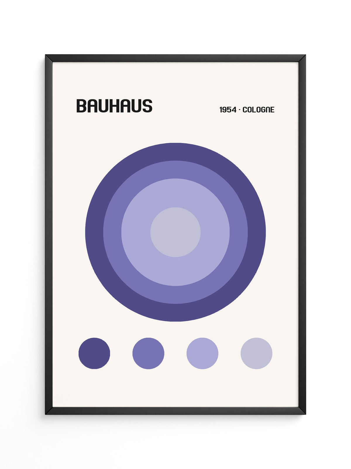 Blaue Kreise Retro Design