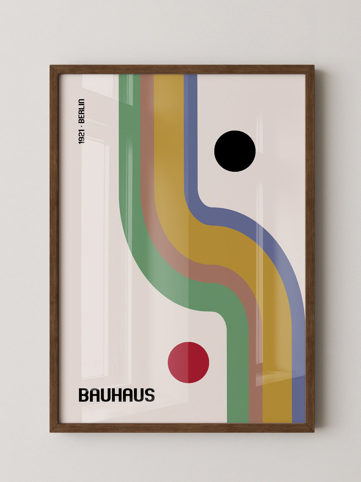 Bauhaus Linien Grafik Retrofarben