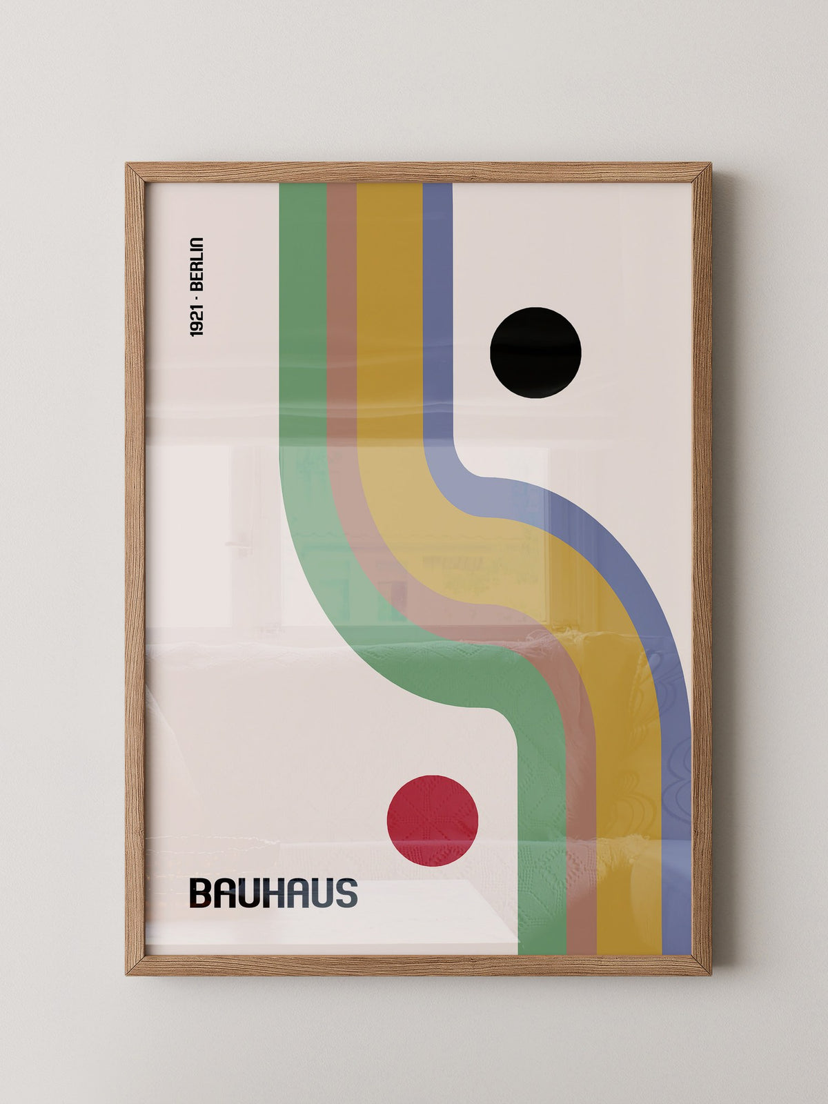 Bauhaus Linien Grafik Retrofarben