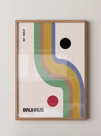 Bauhaus Linien Grafik Retrofarben