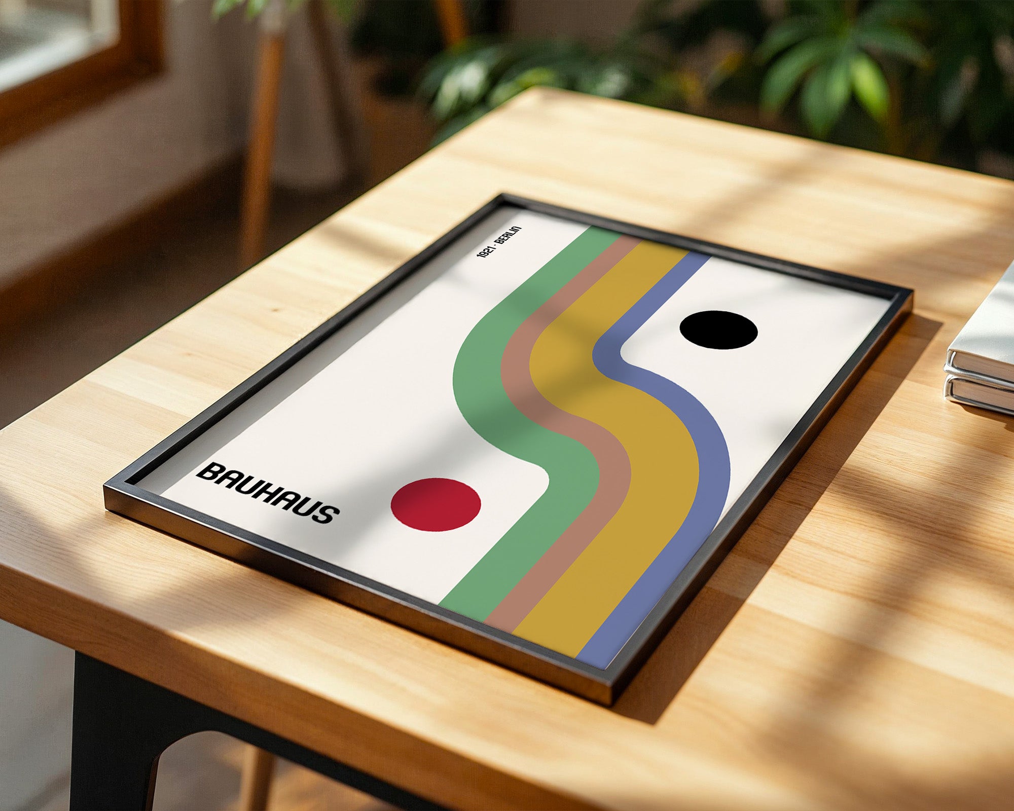 Bauhaus Linien Grafik Retrofarben