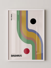 Bauhaus Linien Grafik Retrofarben