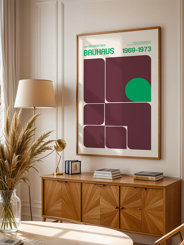 Bauhaus Grafik Retro Farben