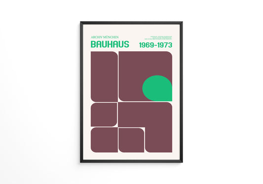 Bauhaus Grafik Retro Farben