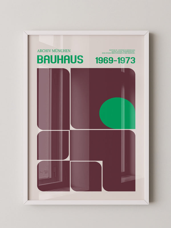 Bauhaus Grafik Retro Farben