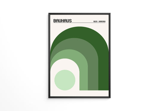 Grüne Bögen Geometrie Minimalistisch