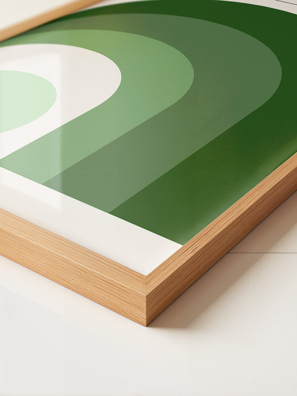 Grüne Bögen Geometrie Minimalistisch