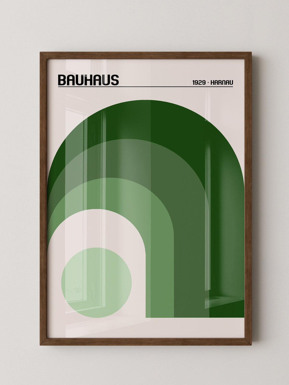 Grüne Bögen Geometrie Minimalistisch