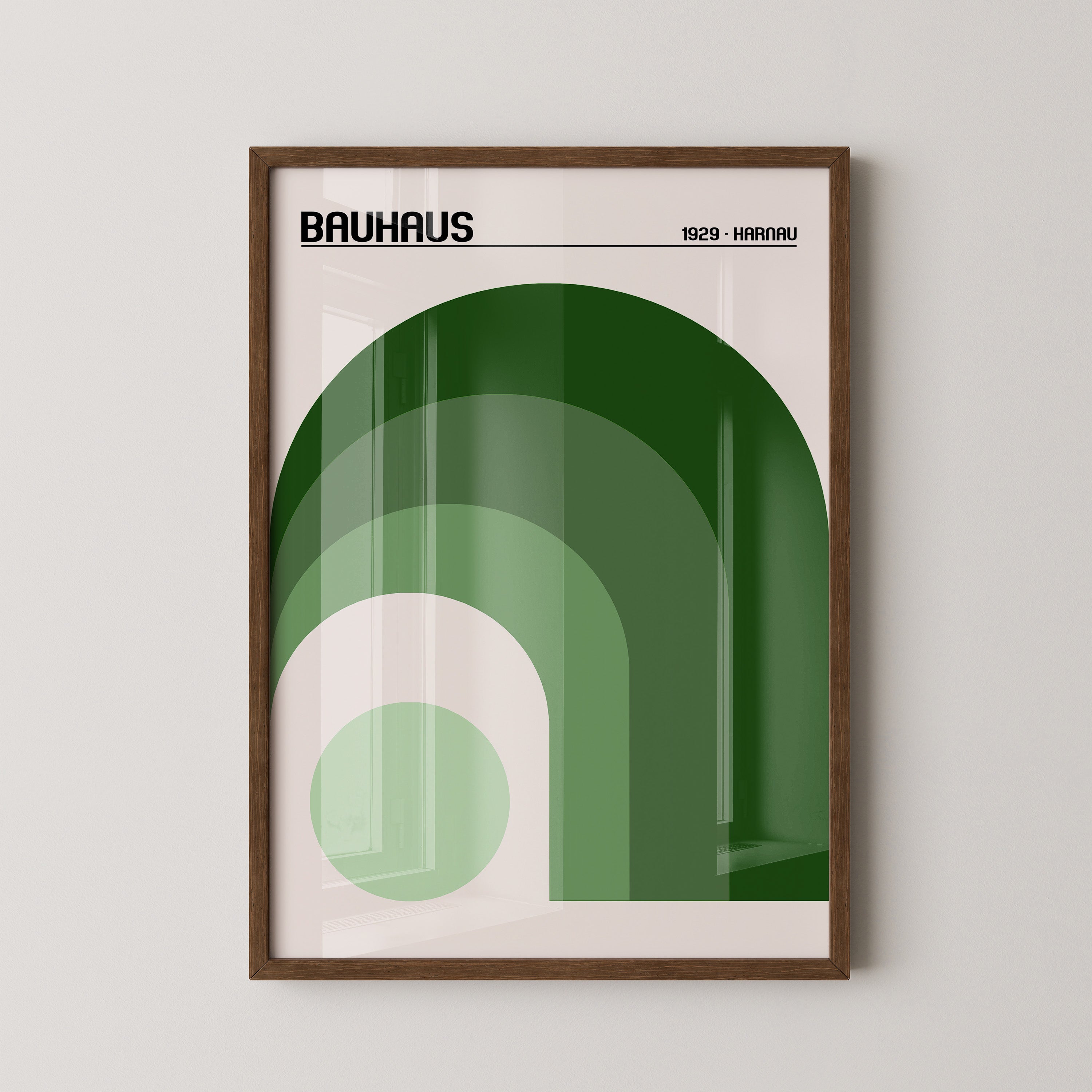 Grüne Bögen Geometrie Minimalistisch