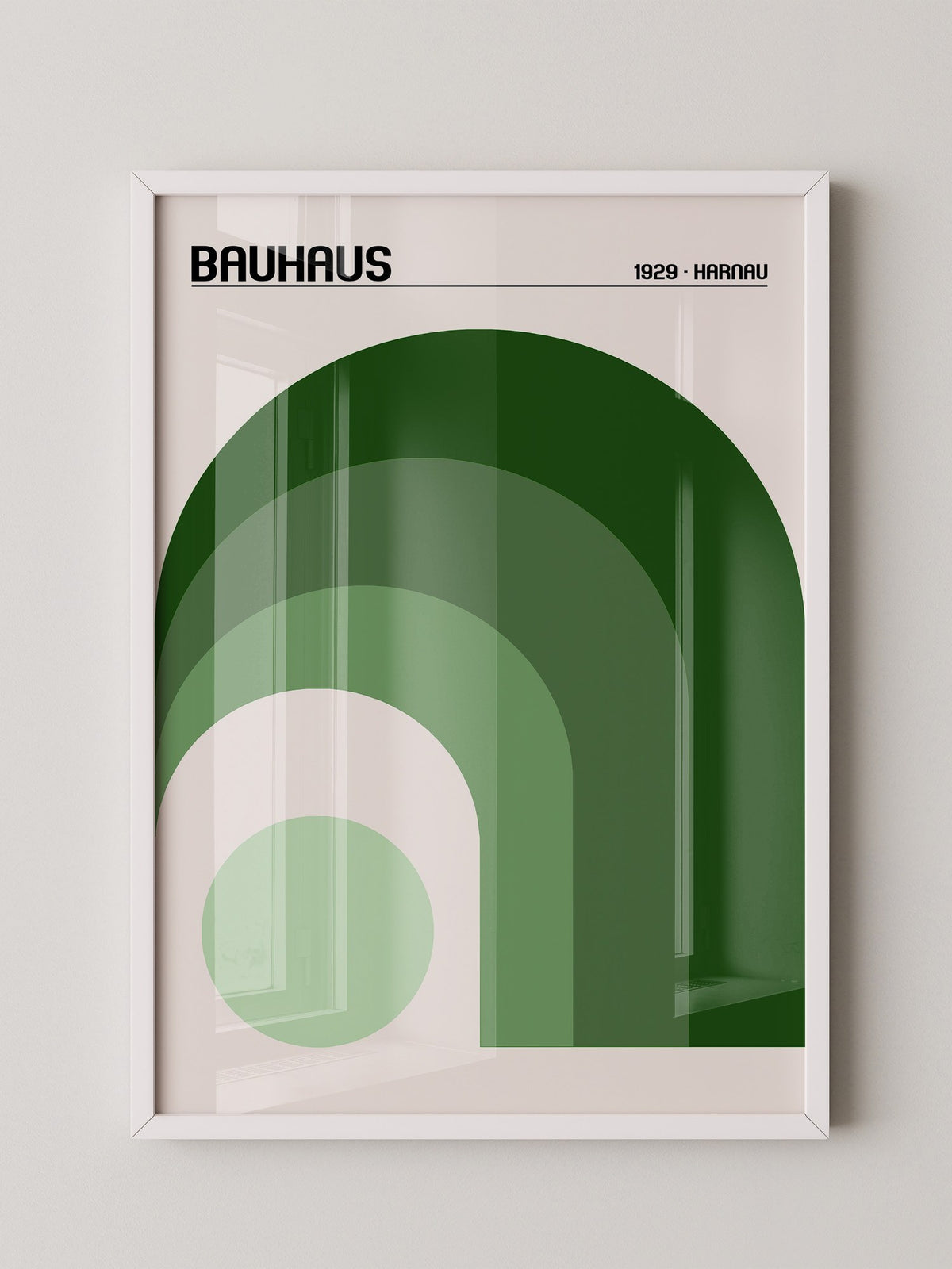 Grüne Bögen Geometrie Minimalistisch