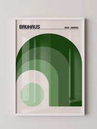 Grüne Bögen Geometrie Minimalistisch
