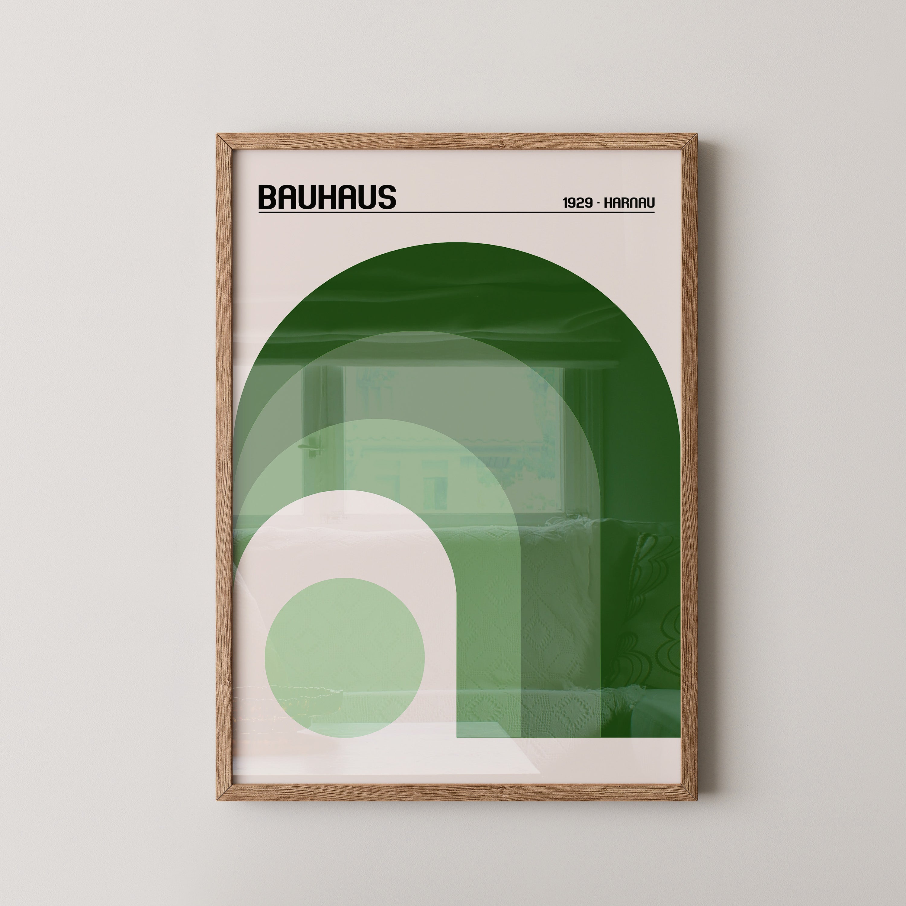 Grüne Bögen Geometrie Minimalistisch