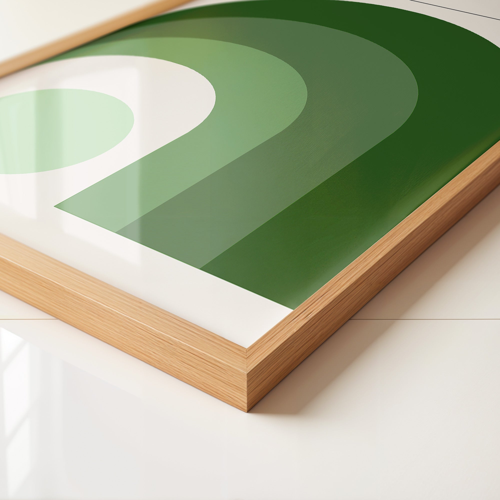 Grüne Bögen Geometrie Minimalistisch