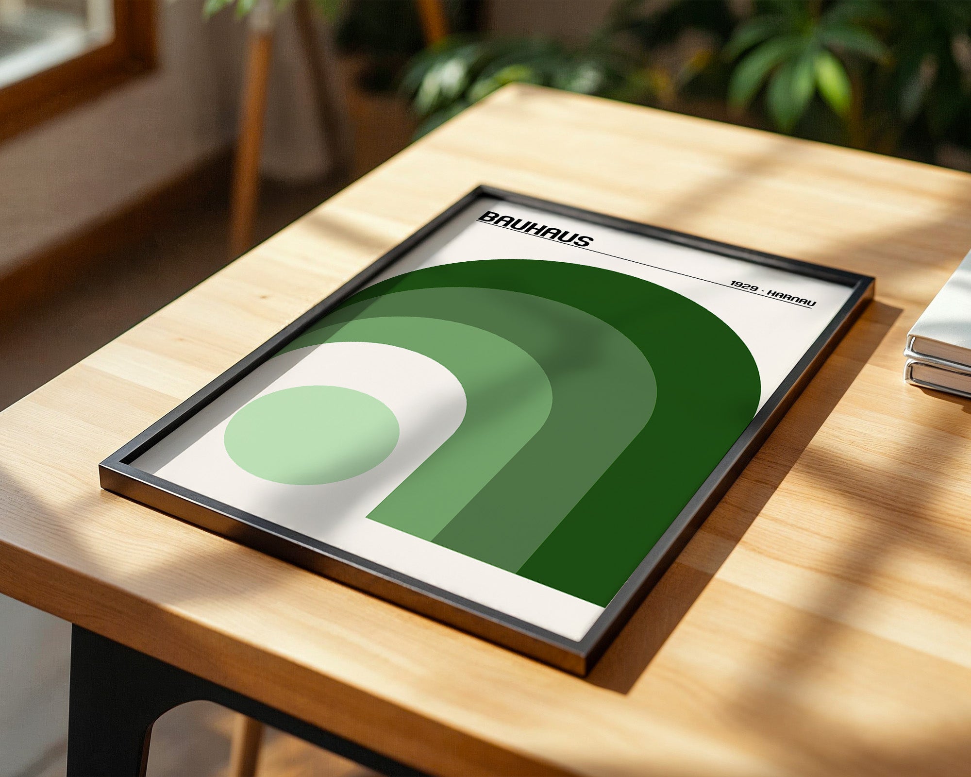 Grüne Bögen Geometrie Minimalistisch