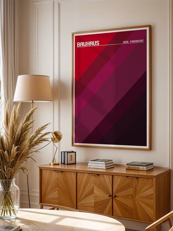 Bauhaus Streifen Rot Töne