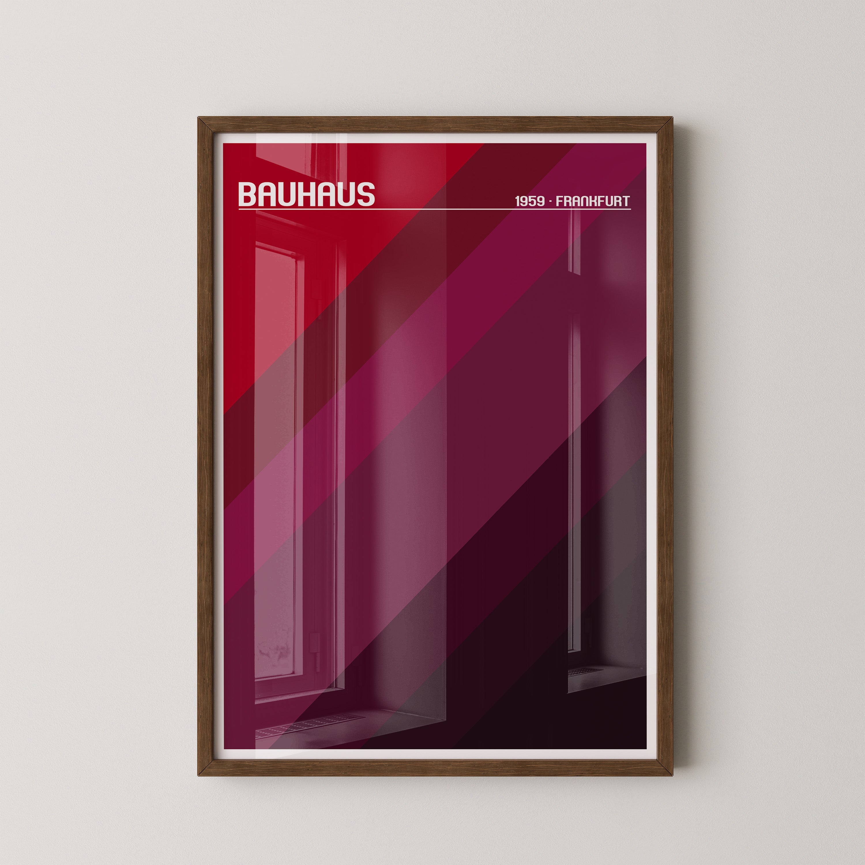 Bauhaus Streifen Rot Töne