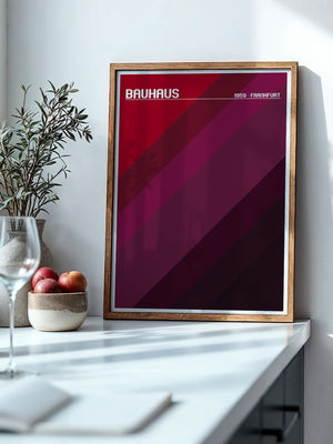 Bauhaus Streifen Rot Töne