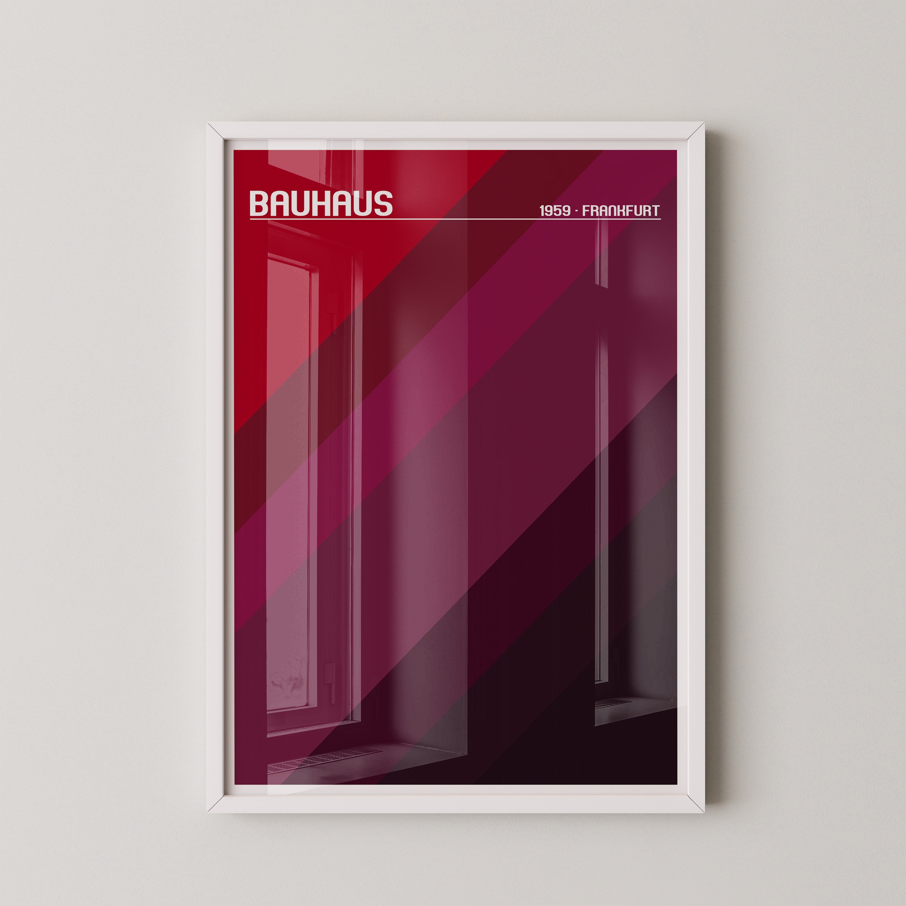 Bauhaus Streifen Rot Töne