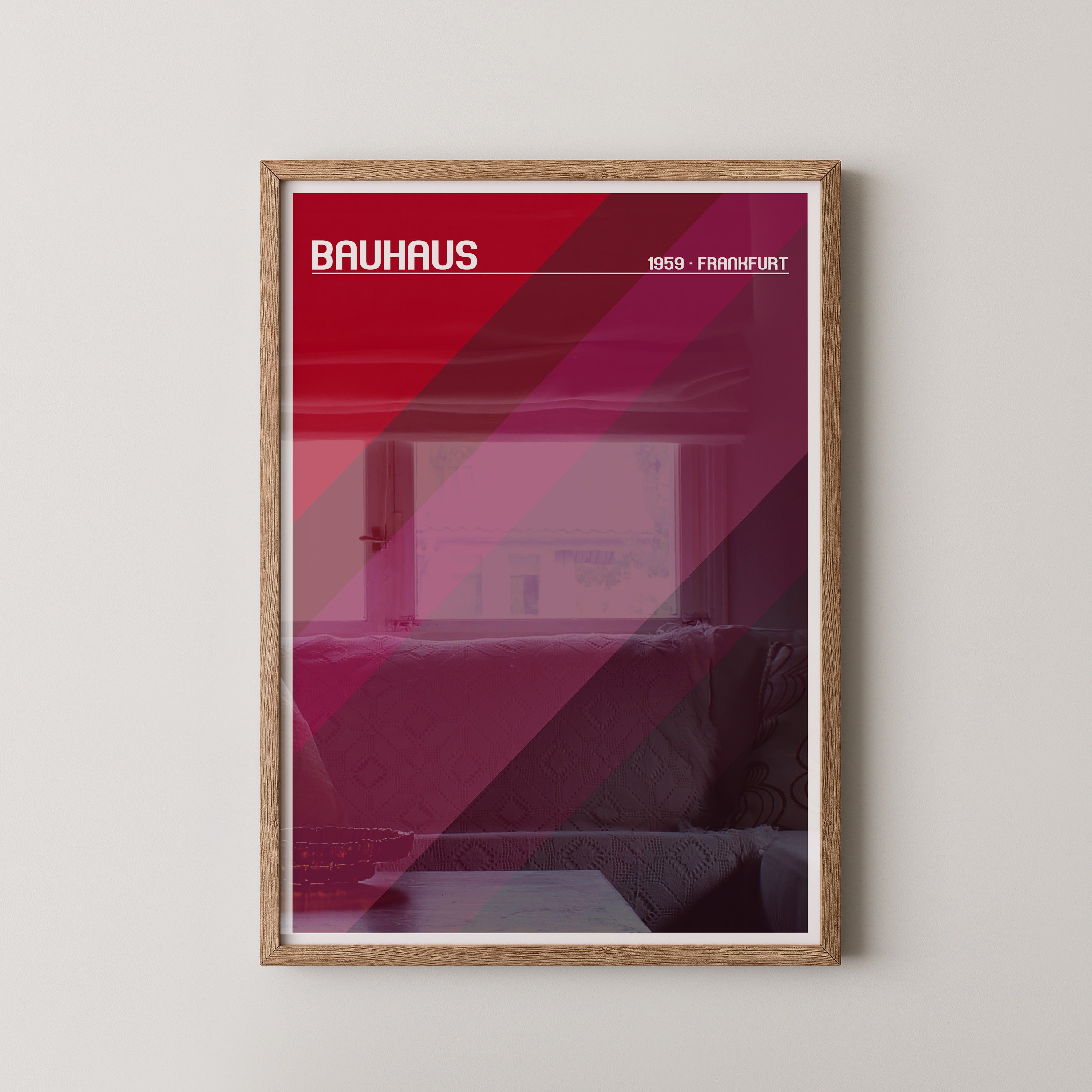 Bauhaus Streifen Rot Töne