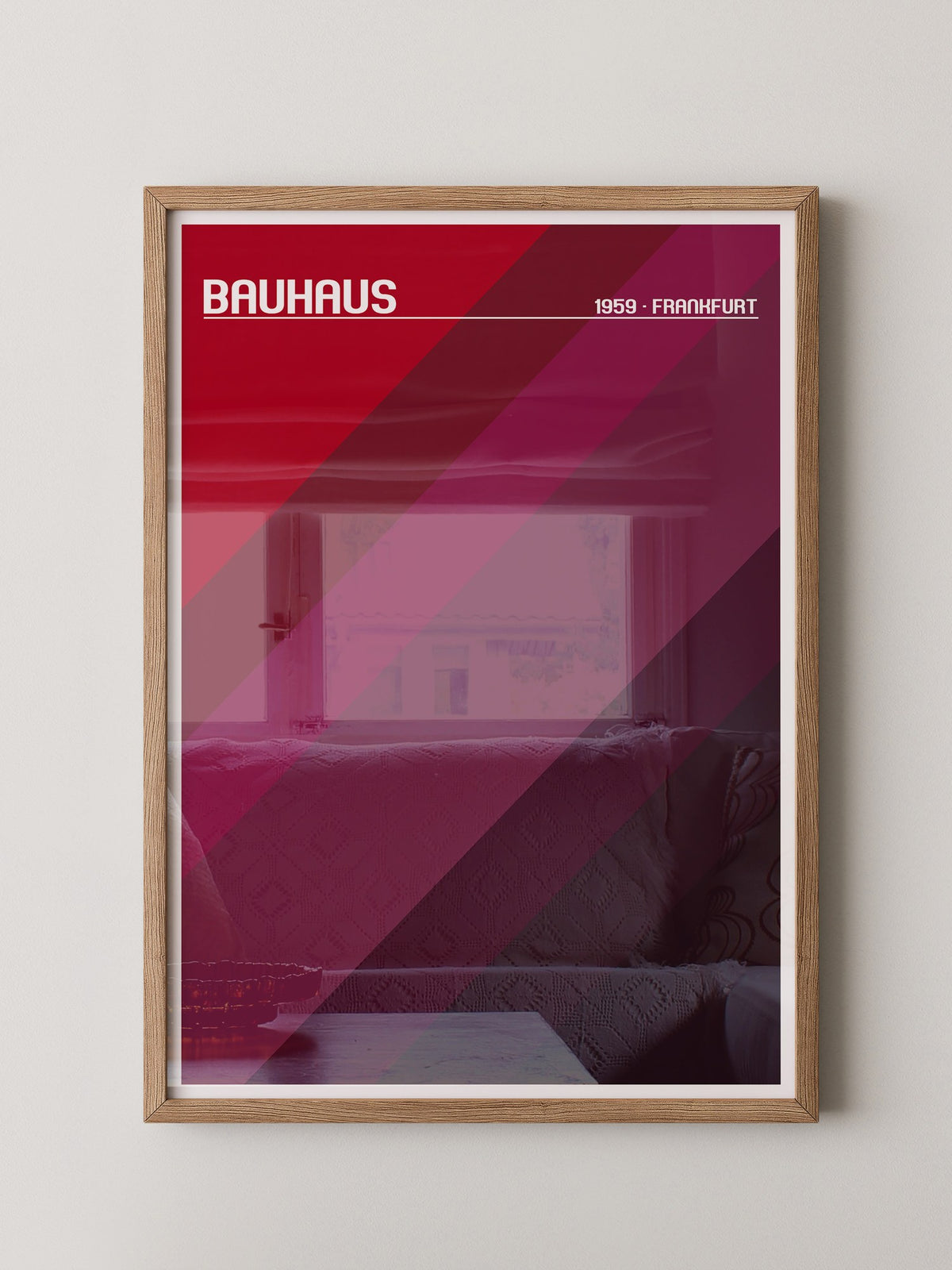 Bauhaus Streifen Rot Töne
