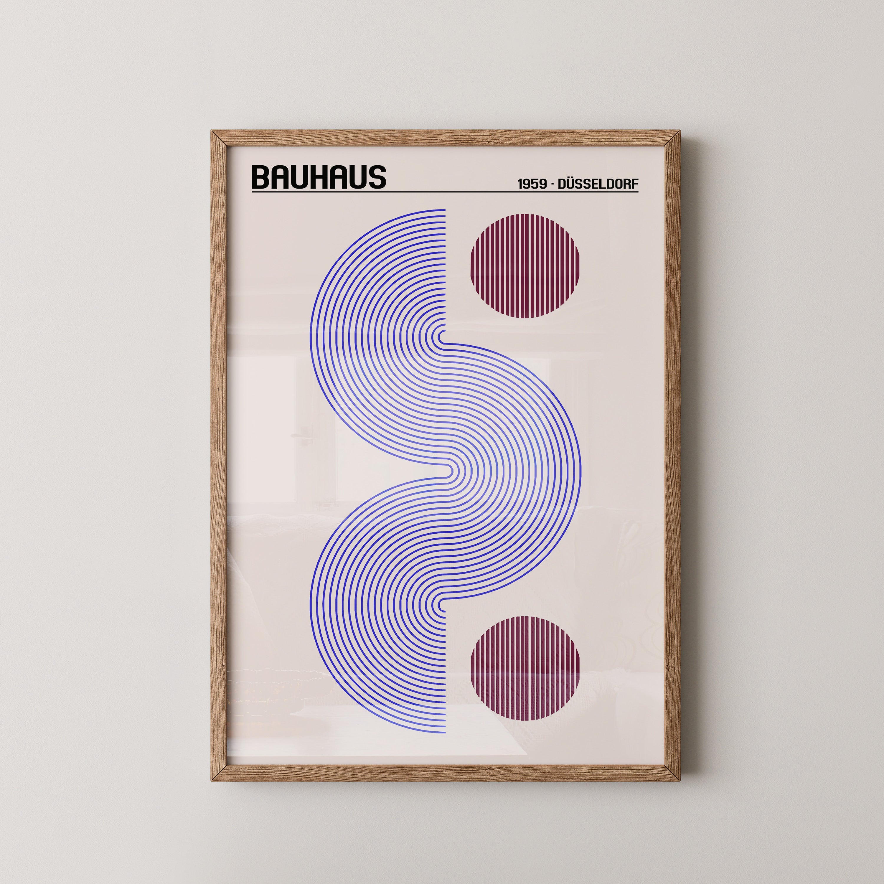 Bauhaus Linien blau minimalistisch