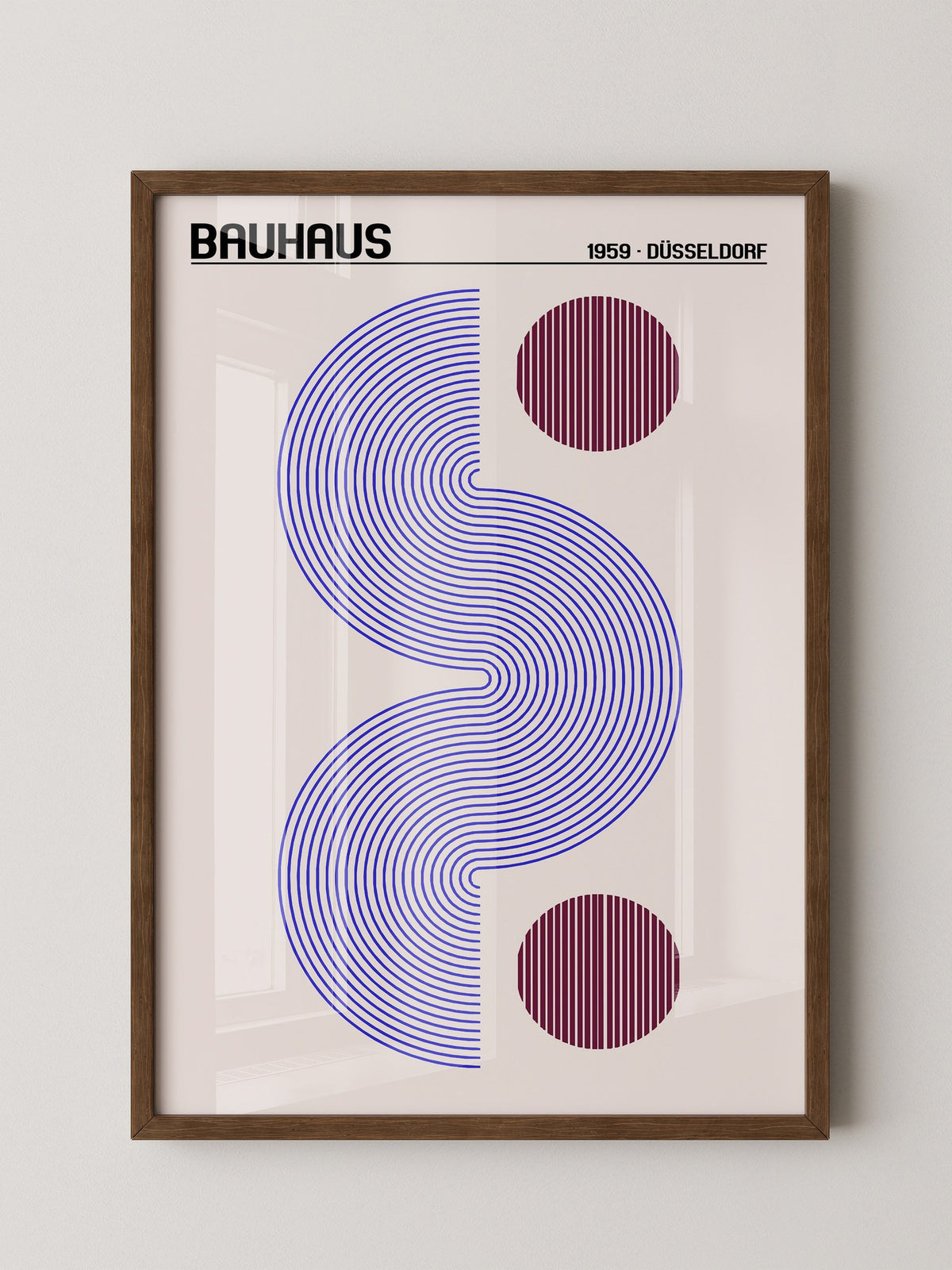 Bauhaus Linien blau minimalistisch
