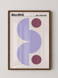 Bauhaus Linien blau minimalistisch