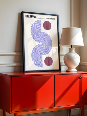 Bauhaus Linien blau minimalistisch