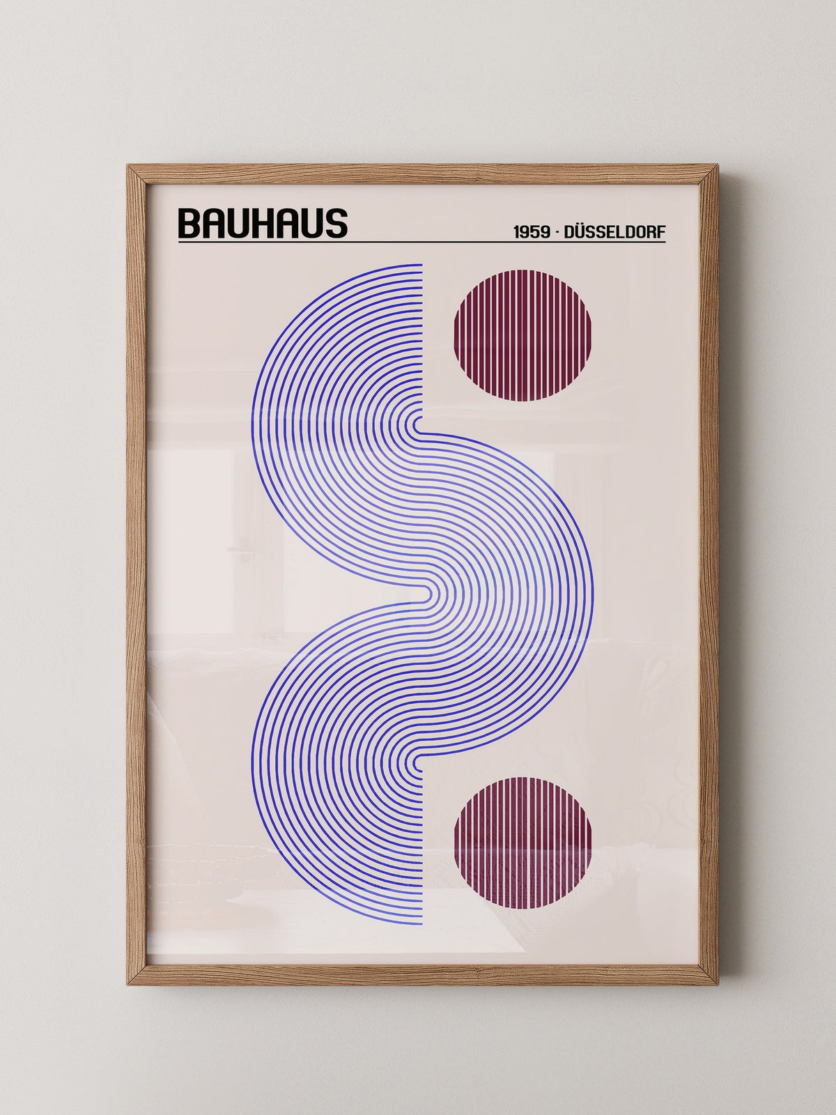 Bauhaus Linien blau minimalistisch