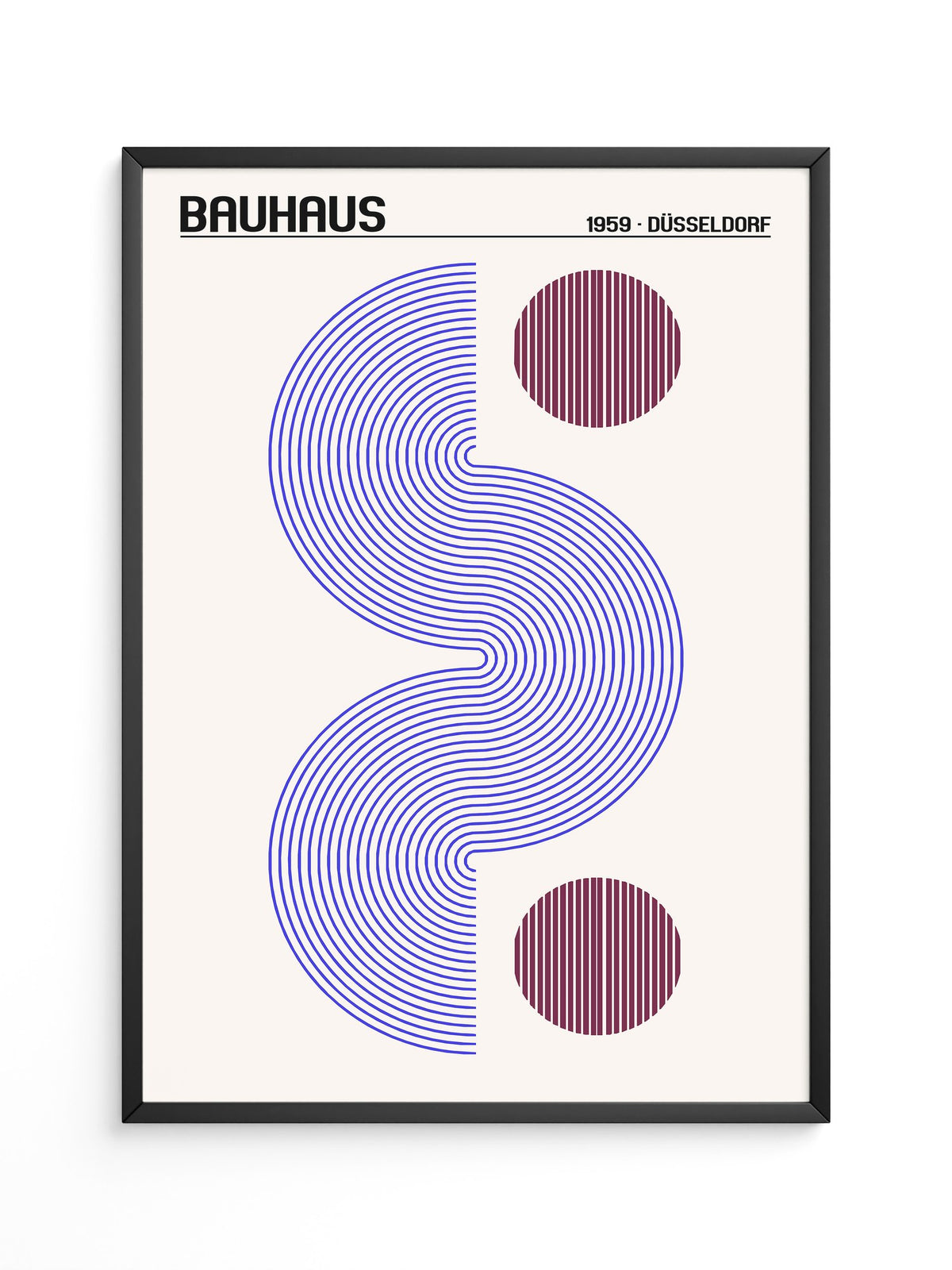 Bauhaus Linien blau minimalistisch