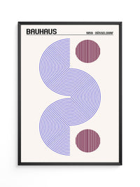 Bauhaus Linien blau minimalistisch