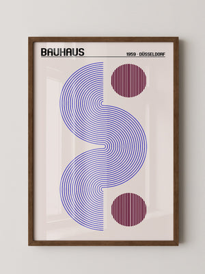 Bauhaus Linien blau minimalistisch