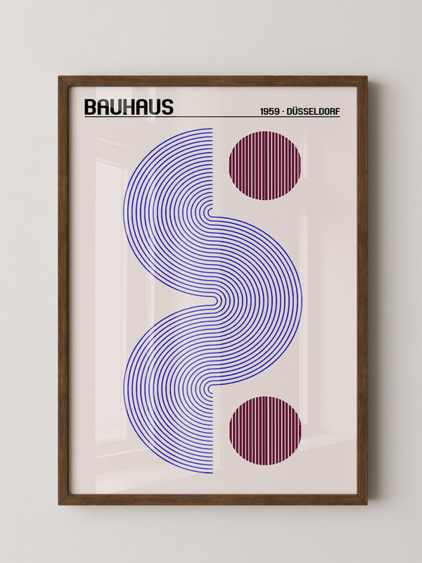 Bauhaus Linien blau minimalistisch