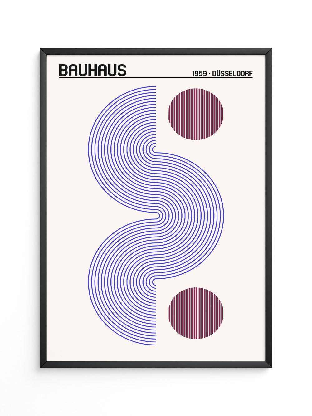 Bauhaus Linien blau minimalistisch