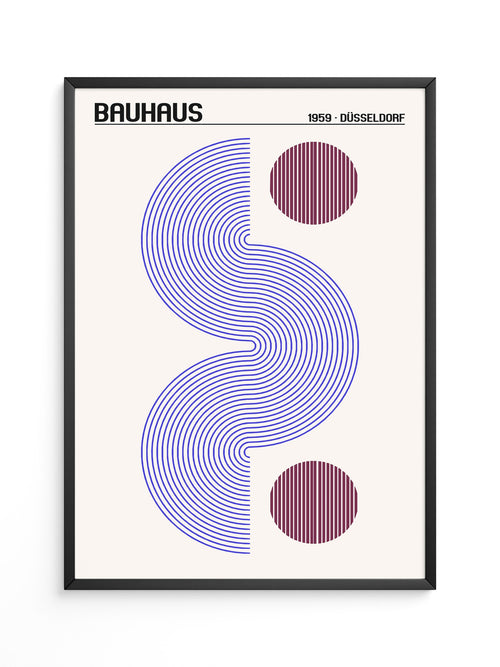 Bauhaus Linien blau minimalistisch