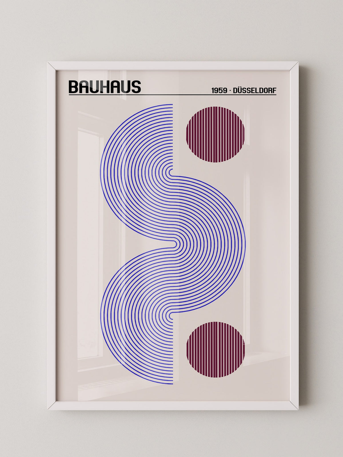 Bauhaus Linien blau minimalistisch
