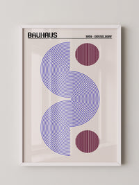 Bauhaus Linien blau minimalistisch