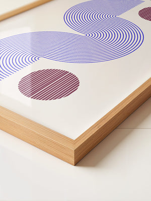 Bauhaus Linien blau minimalistisch