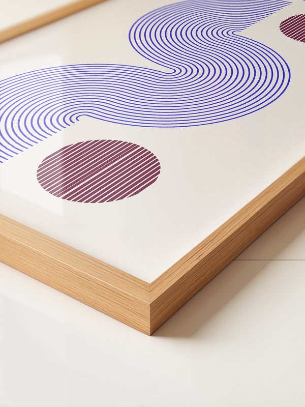 Bauhaus Linien blau minimalistisch