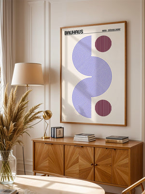 Bauhaus Linien blau minimalistisch