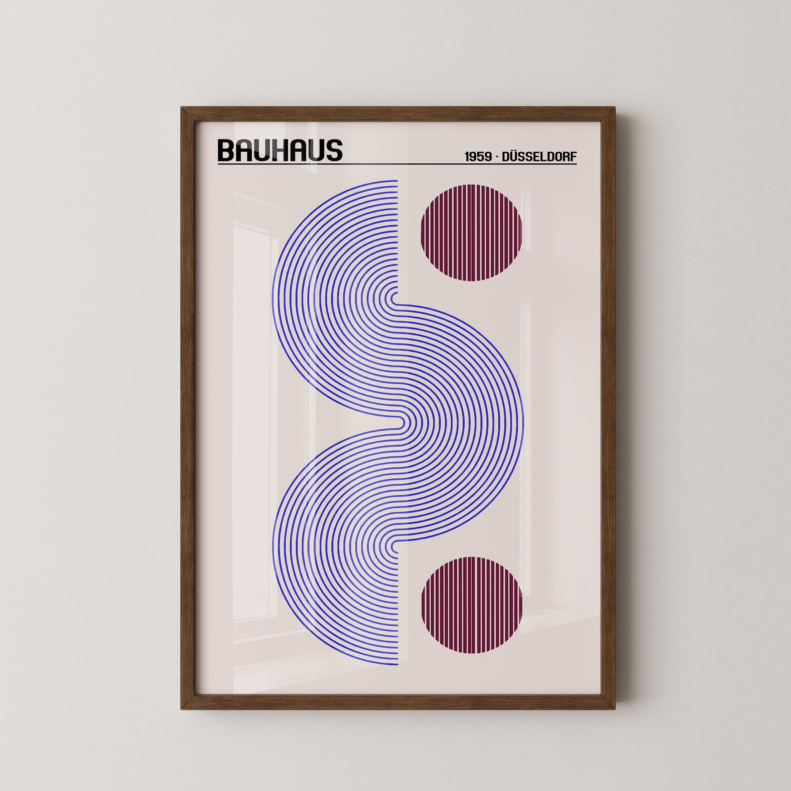 Bauhaus Linien blau minimalistisch